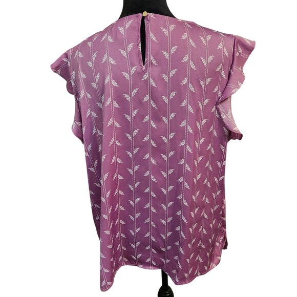 NWT Liz Claiborne Orchid Leaves Blouse Size XL - Picture 2 of 5